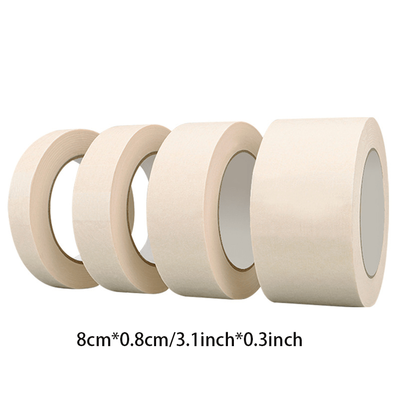 High-temperature Resistant And High-viscosity Masking Tape Adhesive Tape  Spray Painting Decoration Can Be Hand-torn Single-sided Masking Paper Roll  - Temu